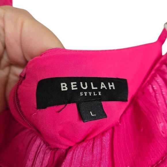 Beulah Style Pink Ruffle Sleeveless Maxi Dress Size Large - Picture 12 of 14